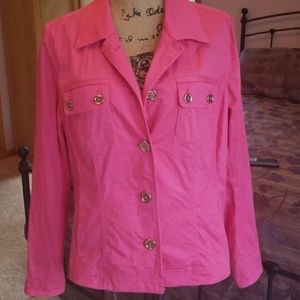 Jones New York Stretch Hot Pink Jacket